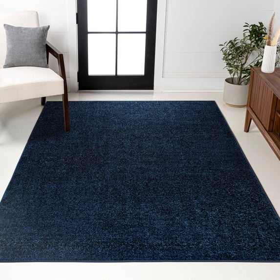 JONATHAN Y SUPERSOFT 10 x 14 Area Rug, Haze - Navy, SEU100C-14
