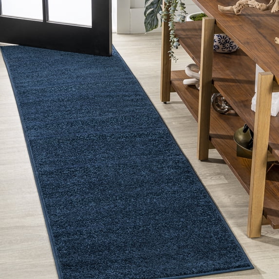 JONATHAN Y SUPERSOFT 2 x 10 Runner Rug, Haze - Navy, SEU100C-210