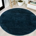 thumbnail image 1 of JONATHAN Y SUPERSOFT 6' Round Area Rug, Haze - Navy, SEU100C-6R, 1 of 7