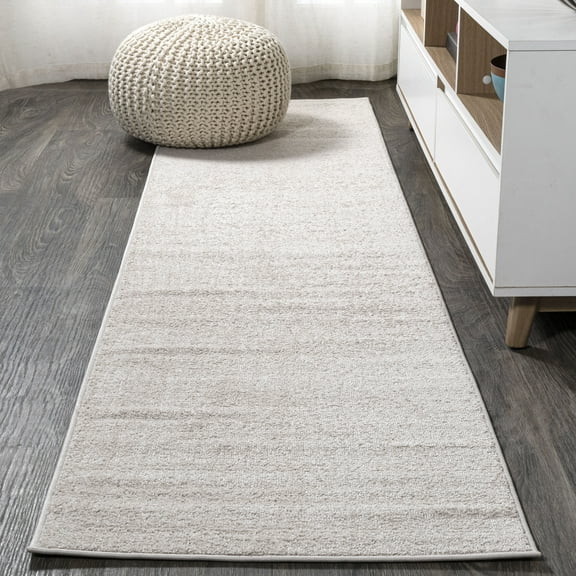 JONATHAN Y SUPERSOFT 2 x 10 Runner Rug, Haze - Cream, SEU100D-210