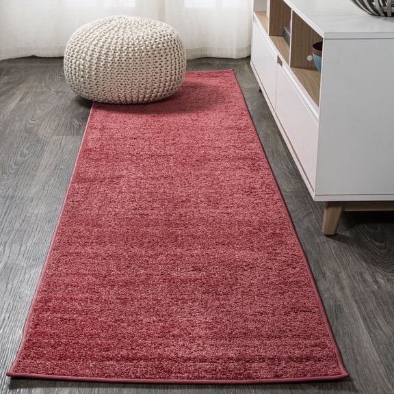 JONATHAN Y SUPERSOFT 2 x 10 Runner Rug, Haze - Red, SEU100E-210