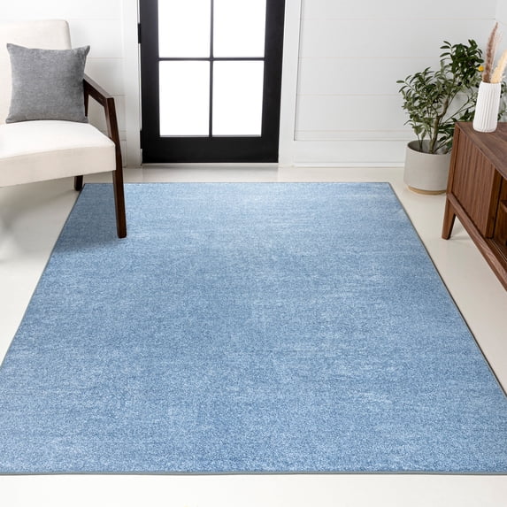 JONATHAN Y SUPERSOFT 8 x 10 Area Rug, Haze - Classic Blue, SEU100F-8