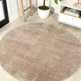 thumbnail image 1 of JONATHAN Y SUPERSOFT 4' Round Area Rug, Haze - Beige, SEU100G-4R, 1 of 5