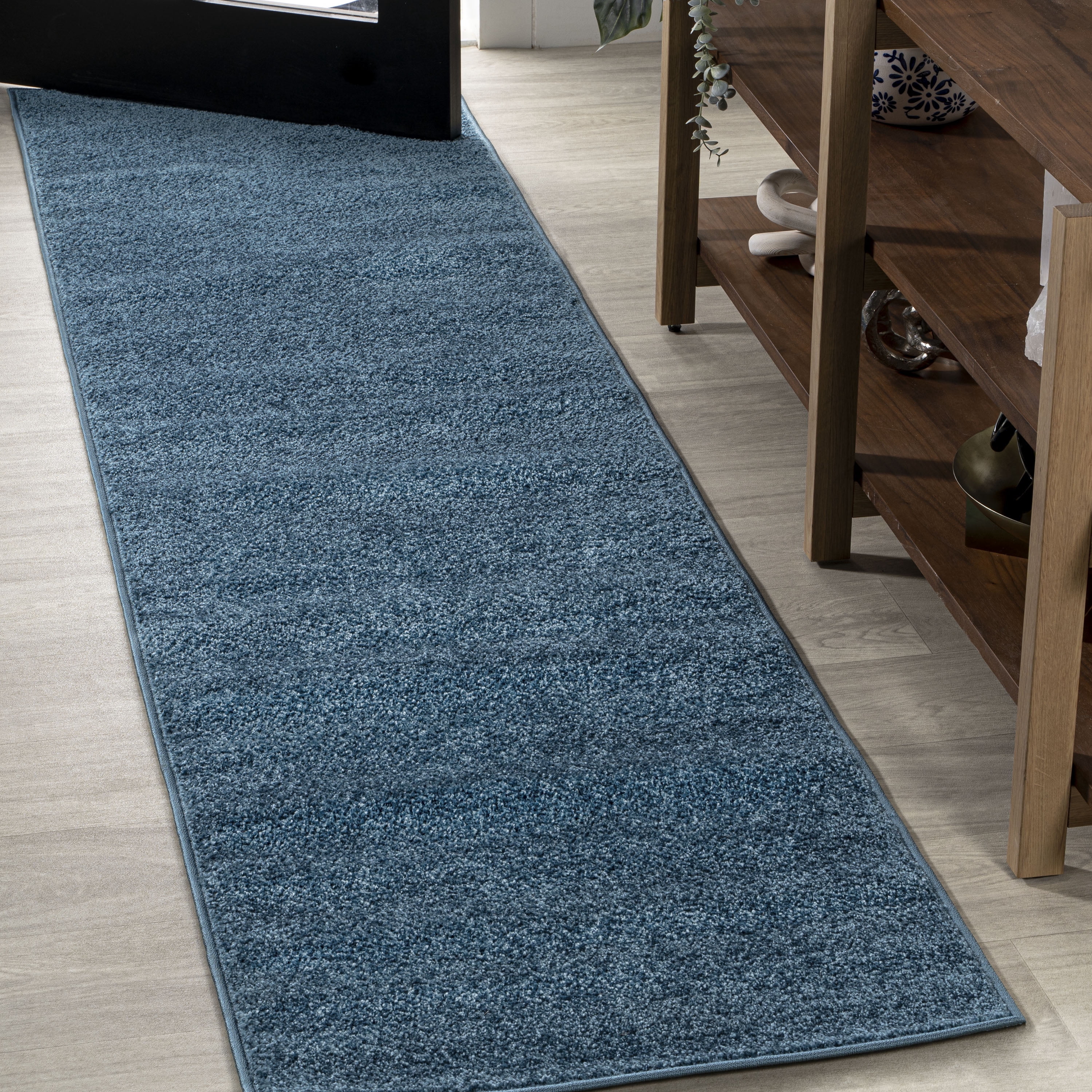 JONATHAN Y SUPERSOFT 2 x 12 Runner Rug, Haze - Turquoise, SEU100H-212 ...
