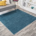 thumbnail image 1 of JONATHAN Y SUPERSOFT 5' Square Area Rug, Haze - Turquoise, SEU100H-5SQ, 1 of 7