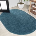 thumbnail image 1 of JONATHAN Y SUPERSOFT 6 x 9 Oval Area Rug, Haze - Turquoise, SEU100H-6OV, 1 of 7