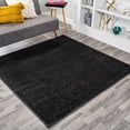 thumbnail image 1 of JONATHAN Y SUPERSOFT 5' Square Area Rug, Haze - Black, SEU100I-5SQ, 1 of 7