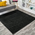 thumbnail image 1 of JONATHAN Y SUPERSOFT 6' Square Area Rug, Haze - Black, SEU100I-6SQ, 1 of 8