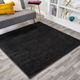 thumbnail image 1 of JONATHAN Y SUPERSOFT 9' Square Area Rug, Haze - Black, SEU100I-9SQ, 1 of 7