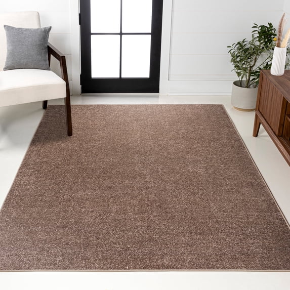 JONATHAN Y SUPERSOFT 12 x 15 Area Rug, Haze - Brown, SEU100J-15