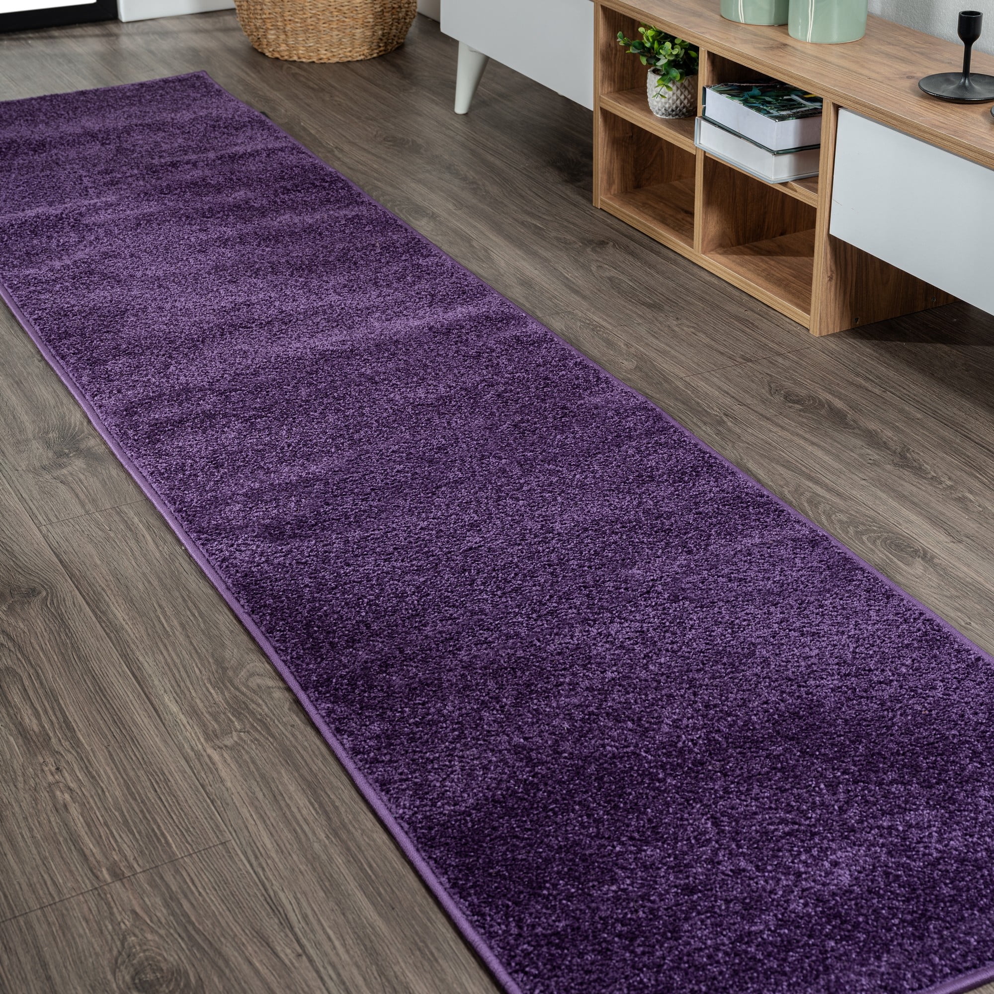JONATHAN Y SUPERSOFT 2 x 12 Runner Rug, Haze - Purple, SEU100N-212 ...