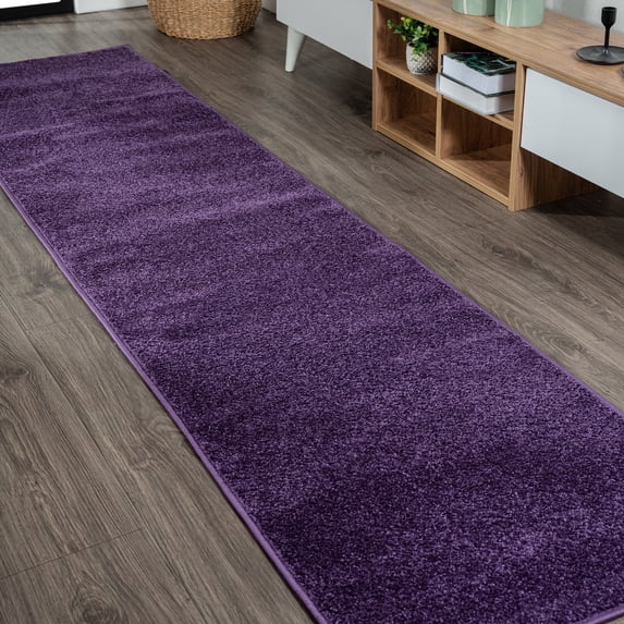 JONATHAN Y SUPERSOFT 2 x 8 Runner Rug, Haze - Purple, SEU100N-28
