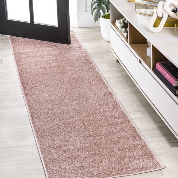 JONATHAN Y SUPERSOFT 2 x 12 Runner Rug, Haze - Pink, SEU100P-212