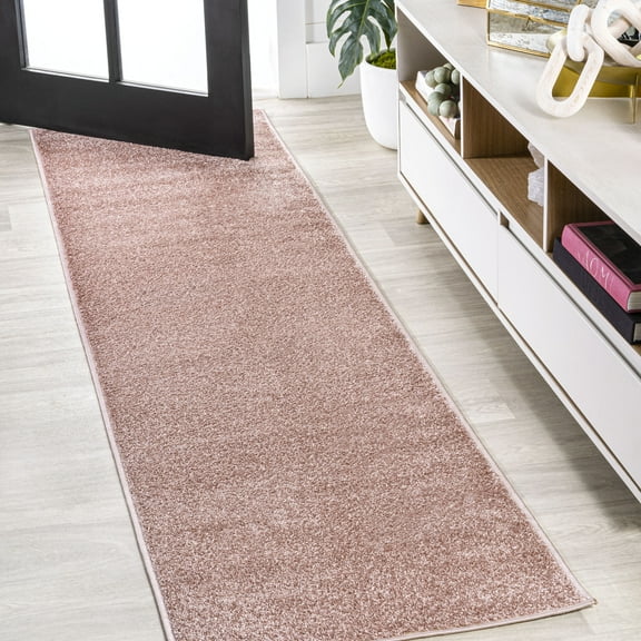 JONATHAN Y SUPERSOFT 2 x 8 Runner Rug, Haze - Pink, SEU100P-28