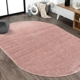 thumbnail image 1 of JONATHAN Y SUPERSOFT 4 x 6 Oval Area Rug, Haze - Pink, SEU100P-4OV, 1 of 3