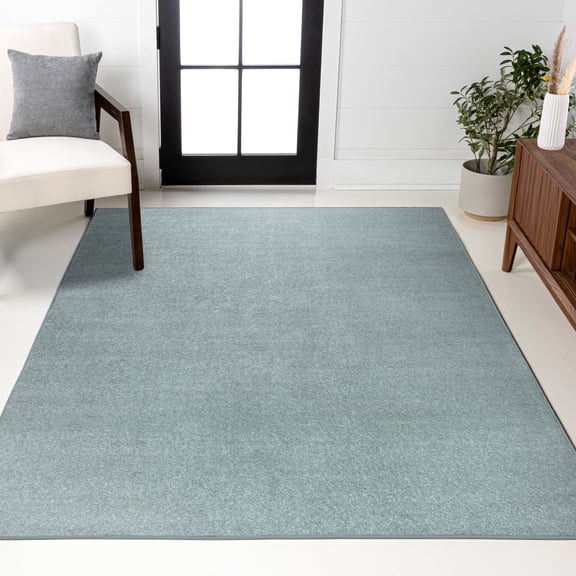 JONATHAN Y SUPERSOFT 10 x 14 Area Rug, Haze - Aqua Blue, SEU100S-14