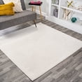 thumbnail image 1 of JONATHAN Y SUPERSOFT 5' Square Area Rug, Haze - Ivory, SEU100T-5SQ, 1 of 2