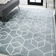 thumbnail image 1 of JONATHAN Y SUPERSOFT 4 x 6 Area Rug, Tumbling Blocks Geometric - Light Blue/White, SEU101C-4, 1 of 10