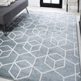 thumbnail image 1 of JONATHAN Y SUPERSOFT 5 x 8 Area Rug, Tumbling Blocks Modern Geometric - Light Blue/White, SEU101C-5, 1 of 10