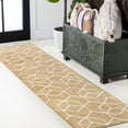 thumbnail image 1 of JONATHAN Y SUPERSOFT 2 x 8 Runner Rug, Tumbling Blocks Modern Geometric - Gold/White, SEU101E-28, 1 of 9