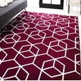 thumbnail image 1 of JONATHAN Y SUPERSOFT 4 x 6 Area Rug, Tumbling Blocks Modern Geometric - Red/White, SEU101I-4, 1 of 8