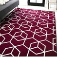 thumbnail image 1 of JONATHAN Y SUPERSOFT 8 x 10 Area Rug, Tumbling Blocks Geometric - Red/White, SEU101I-8, 1 of 8