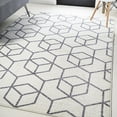 thumbnail image 1 of JONATHAN Y SUPERSOFT 4 x 6 Area Rug, Tumbling Blocks Geometric - White/Gray, SEU101K-4, 1 of 10