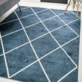 thumbnail image 1 of JONATHAN Y SUPERSOFT 4 x 6 Area Rug, Cole Minimalist Diamond Trellis - Navy/White, SEU102H-4, 1 of 9