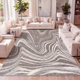 thumbnail image 1 of JONATHAN Y SUPERSOFT 5 x 8 Area Rug, Eleni Glam Abstract Marble - Brown/Cream, SEU301B-5, 1 of 8