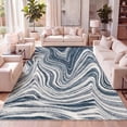 thumbnail image 1 of JONATHAN Y SUPERSOFT 4 x 6 Area Rug, Eleni Glam Abstract Marble - Turquoise/Cream, SEU301C-4, 1 of 8