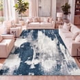 thumbnail image 1 of JONATHAN Y SUPERSOFT 5 x 8 Area Rug, Zoe Bohemian Abstract Marble - Navy/White, SEU302A-5, 1 of 9