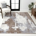 thumbnail image 1 of JONATHAN Y SUPERSOFT 5 x 8 Area Rug, Zoe Bohemian Abstract Marble - Brown/Cream, SEU302B-5, 1 of 7