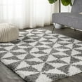 thumbnail image 1 of JONATHAN Y LONDON SHAG 3 x 5 Area Rug, Alcudia Geometric - Beige/Dark Gray, SHG100A-3, 1 of 11