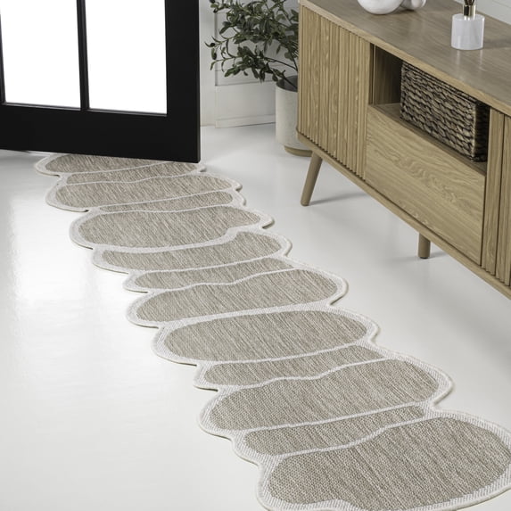 JONATHAN Y SHAPES 2 x 8 Runner Rug, Jasper Rustic Abstract - Beige/Cream, SHP101B-28