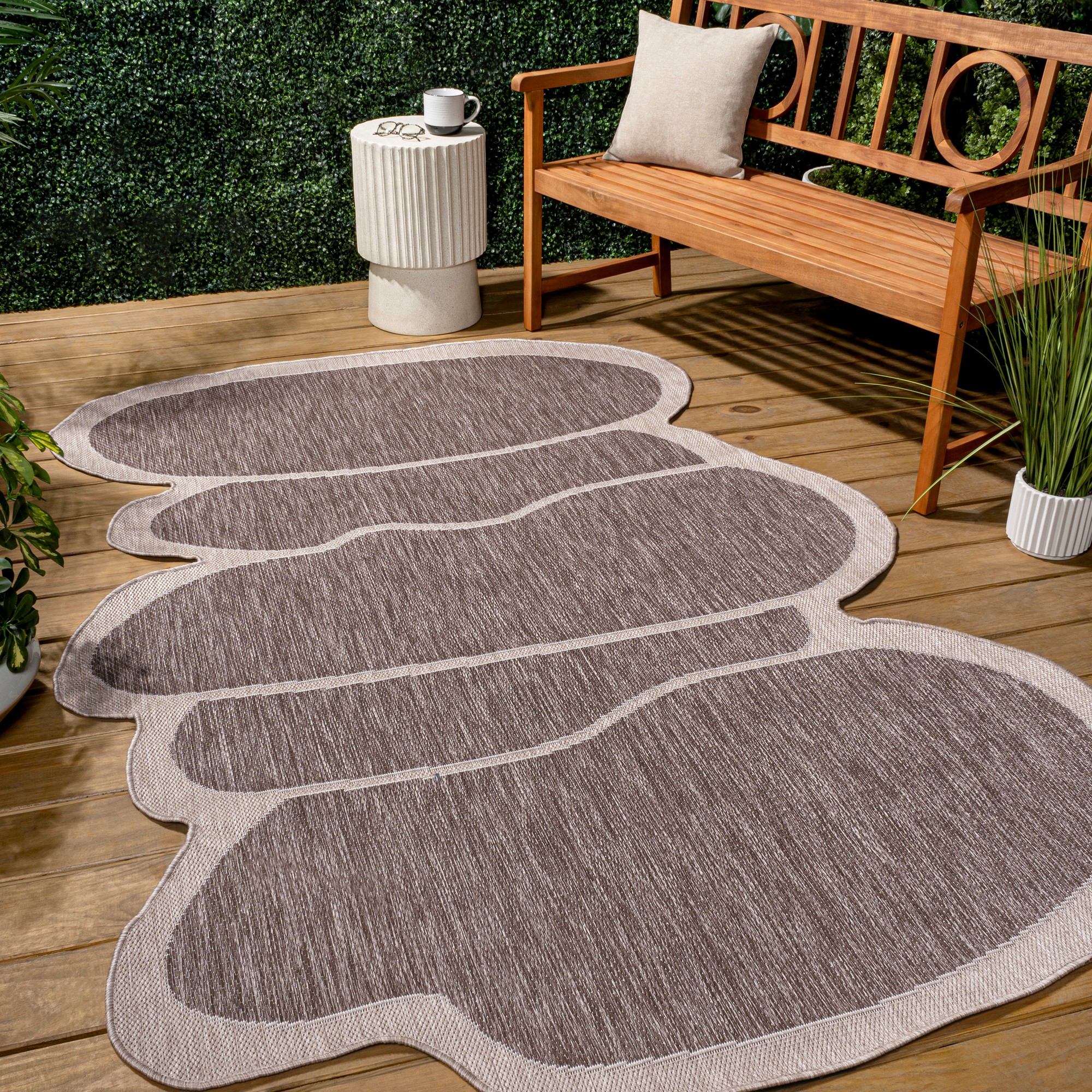 JONATHAN Y SHP101D-6 Jasper Modern Rustic Abstract Light Brown/Beige 6 ...