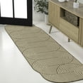 thumbnail image 1 of JONATHAN Y SHAPES 2 x 8 Runner Rug, Margot Geometric Arch Stripe - Beige/Brown, SHP201A-28, 1 of 7