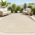 thumbnail image 1 of JONATHAN Y SHAPES 8 x 10 Area Rug, Margot Geometric Arch Stripe - Cream/Natural, SHP201B-8, 1 of 7