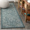 thumbnail image 1 of JONATHAN Y SANTA MONICA 2 x 10 Runner Rug, Tela Bohemian Textured Weave Floral - Teal/Gray, SMB100C-210, 1 of 5