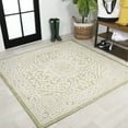 thumbnail image 1 of JONATHAN Y SANTA MONICA 5' Square Area Rug, Sinjuri Medallion Textured Weave - Green/Cream, SMB101E-5SQ, 1 of 8