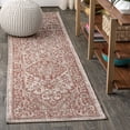 thumbnail image 1 of JONATHAN Y SANTA MONICA 2 x 8 Runner Rug, Rozetta Boho Medallion Textured Weave - Red/Taupe, SMB102A-28, 1 of 5