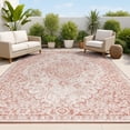 thumbnail image 1 of JONATHAN Y SANTA MONICA 5 x 8 Area Rug, Rozetta Boho Medallion Textured Weave - Red/Taupe, SMB102A-5, 1 of 9