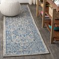 thumbnail image 1 of JONATHAN Y SANTA MONICA 2 x 8 Runner Rug, Rozetta Boho Medallion Textured Weave - Gray/Navy, SMB102B-28, 1 of 4