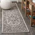 thumbnail image 1 of JONATHAN Y SANTA MONICA 2 x 8 Runner Rug, Rozetta Boho Medallion Textured Weave - Gray/Black, SMB102D-28, 1 of 5