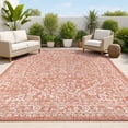 thumbnail image 1 of JONATHAN Y SANTA MONICA 4 x 6 Area Rug, Malta Bohemian Medallion Textured Weave - Red/Taupe, SMB104A-4, 1 of 3