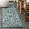thumbnail image 1 of JONATHAN Y SANTA MONICA 2 x 10 Runner Rug, Malta Bohemian Medallion Textured Weave - Teal/Gray, SMB104B-210, 1 of 6