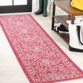 thumbnail image 1 of JONATHAN Y SANTA MONICA 2 x 10 Runner Rug, Malta Bohemian Medallion Textured Weave - Fuchsia/Light Gray, SMB104E-210, 1 of 4