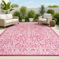 thumbnail image 1 of JONATHAN Y SANTA MONICA 3 x 5 Area Rug, Malta Bohemian Medallion Textured Weave - Fuchsia/Light Gray, SMB104E-3, 1 of 2
