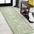 thumbnail image 1 of JONATHAN Y SANTA MONICA 2 x 8 Runner Rug, Malta Bohemian Medallion Textured Weave - Cream/Green, SMB104F-28, 1 of 4