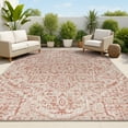 thumbnail image 1 of JONATHAN Y SANTA MONICA 5 x 8 Area Rug, Estrella Bohemian Medallion Textured Weave - Red/Taupe, SMB105A-5, 1 of 3