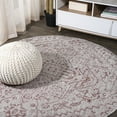 thumbnail image 1 of JONATHAN Y SANTA MONICA 6' Round Area Rug, Estrella Bohemian Medallion Textured Weave - Red/Taupe, SMB105A-6R, 1 of 3